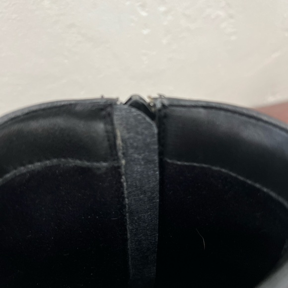 Naturalizer black leather block heel bootie boots side zip comfort shoe 9M - Picture 11 of 15